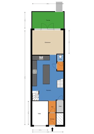 Floorplan - Van Cittersstraat 45B, 3022 LH Rotterdam